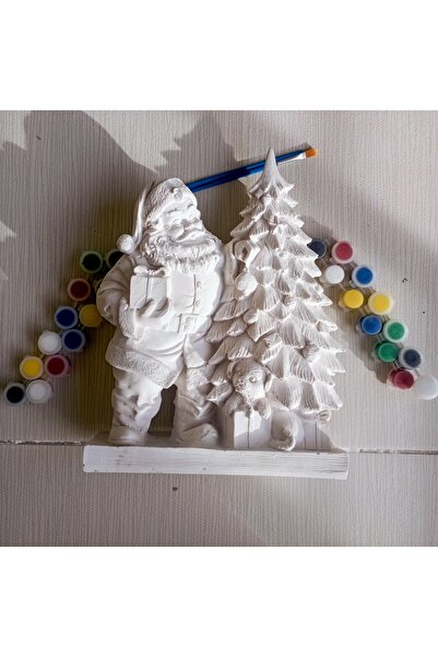 magnocandles Yılbaşı XXL noel baba çam ağacı taş boyama masa süsü hediyelik