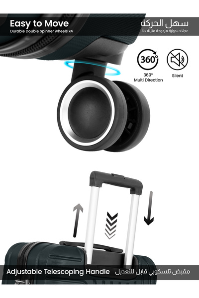 PARAJOHN 20-Inch Cabin ABS Hardshell Lightweight Luggage | 2.5kg 4-Wheel Spinner Carry-On Trolley