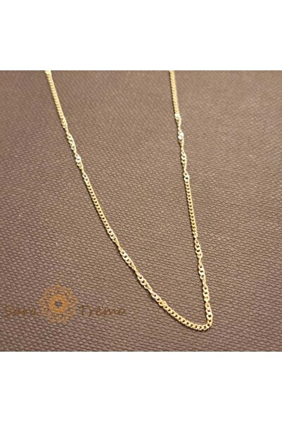 saratremo 55 cm Unisex Heavy Collar-Style Chain, 18K Gold Plated - 55 cm