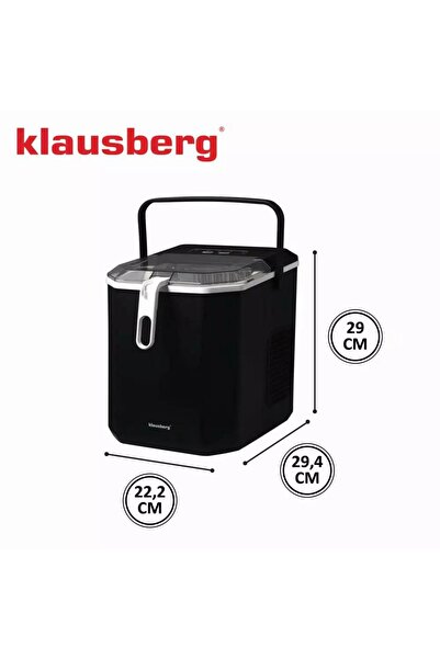 Klausberg Automatic ice maker, LED panel, 100 W, 1.2 liter tank capacity, black,