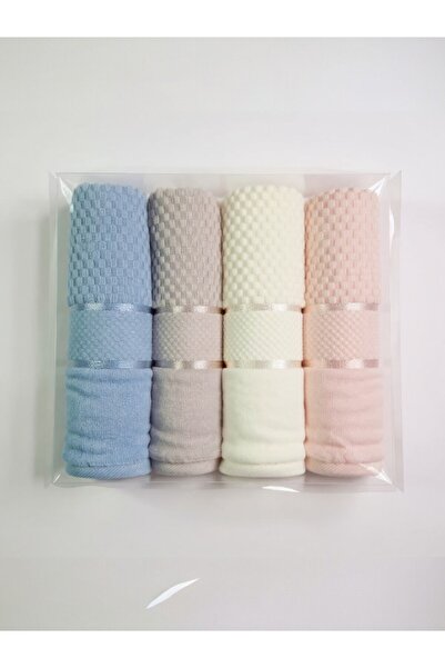 Özdilek Velvet Bright Colored 4-Piece Boxed Towel Set – 100% Cotton, Soft and Stylish 50×90 cm