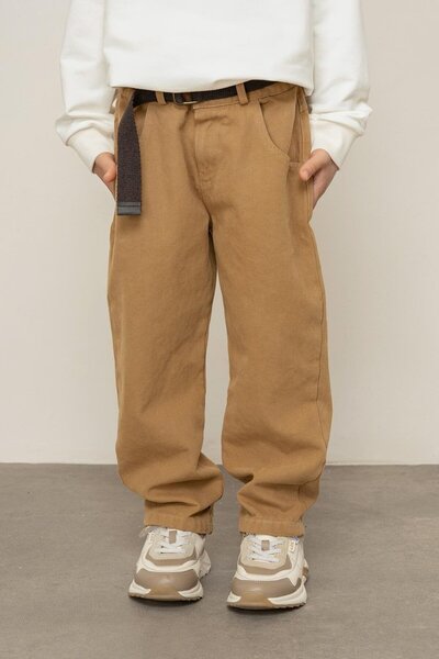 Generic Brand Boy's canvas belted pants 3-8 years -325216