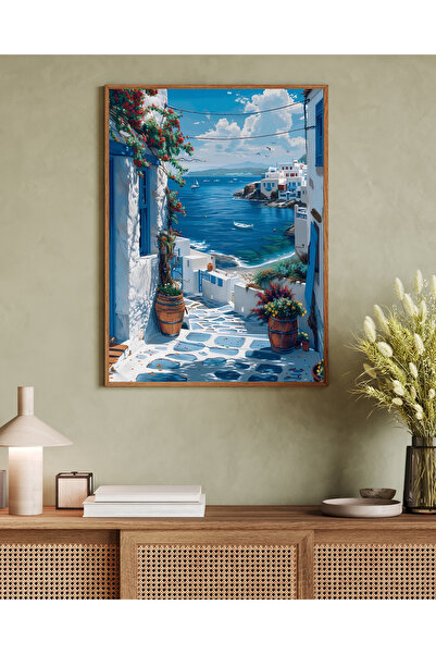 Tuba Decor Tablo dintr-o singură bucată cu rame din lemn pentru sufragerie, s...