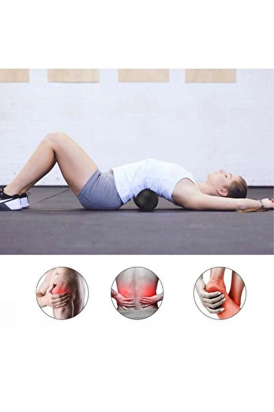 zola 3in1 set for yoga and massage, roller, 1 single ball and 1 double ball, medium hardness, 32.5x14 cm