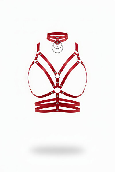 Angels Passion Red Women's Faux Leather Buckle Fashion Belt