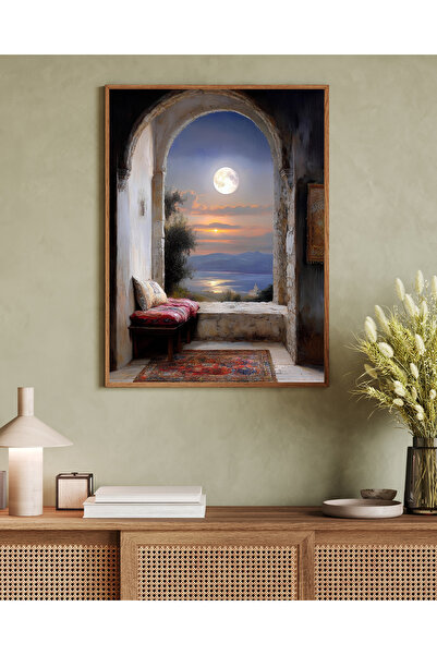 Tuba Decor Tablo dintr-o singură bucată cu rame din lemn pentru sufragerie, s...