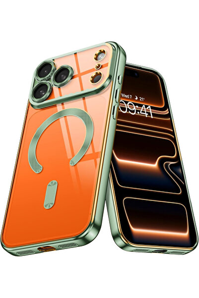 Nezih Case Apple iPhone 17 Pro Compatible Corners Colorful Transparent Camera Protected Silicone Cover