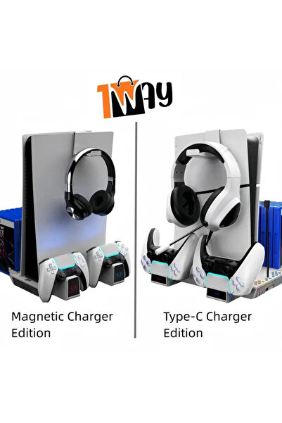 1way Custom cooling charging stand for PlayStation 5