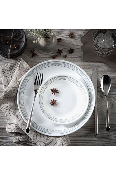 Corelle Mystic Grey 16-Piece Dinnerware Set – Durable, Lightweight & Chip-Resistant