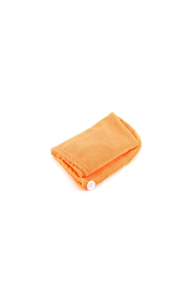 zola Turban towel, microfibre, easy to use, pleasant to the touch, 55x22 cm, orange