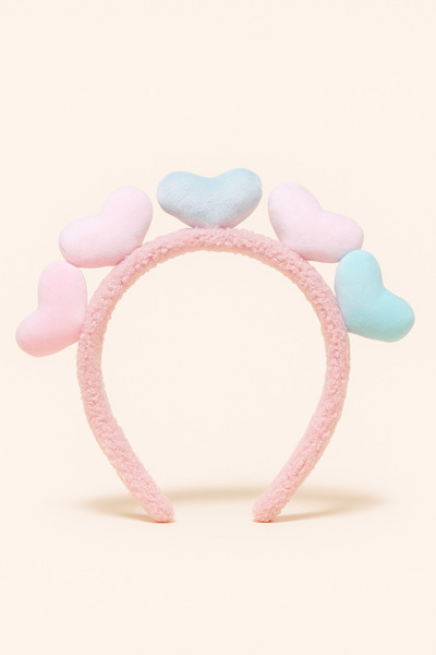 Katia&Bony Дитяча корона з аксесуарами у вигляді маленьких сердечок, рожева