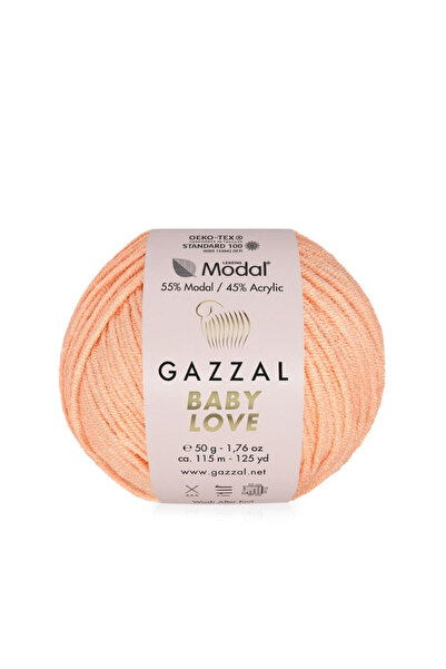 Gazzal خيط محبوك من بيبي لوف 45% أكريليك 55% مودال 50 جرام / 115 متر-1634-1 قطعة