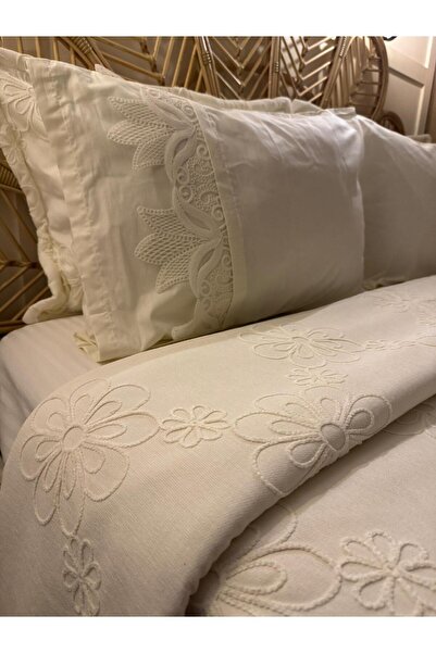 Rouge Fransız güpür tam set çeyiz seti