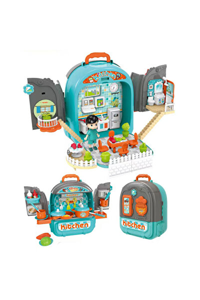 Rovo Set ghiozdan jucarie 3 in 1 996, Bucatarie, Apartament Baietel, 86 piese...