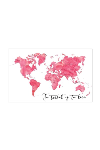 4Decor Tablou canvas 4Decor, Travel map, 60x90cm, DE0138