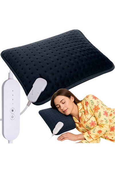 zola Electric heating pillow, 40x30 cm, 50W, 4 heating levels, for neck, polyester, gray