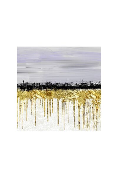 4Decor Pânză Tablou 4Decor, Negru și Auriu, 50x50cm, DE0368