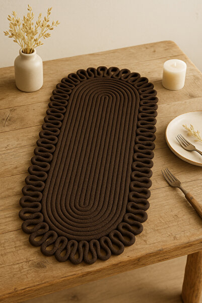 MaVaux Galaxy Natural Jute, Μοτίβο, Ψάθινο, American Service, Τραπέζι, Τραπεζάκι σαλονιού Runner. 30x80