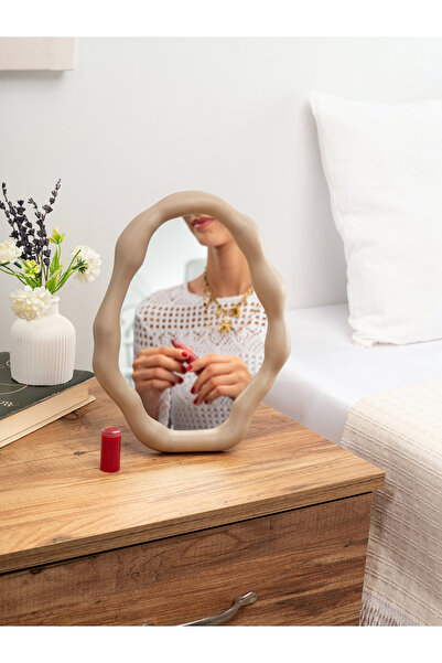 Evrio Modern bulut formlu makyaj aynası , takı tabağı , duvar aynası mat latt...