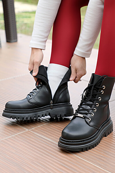 FAYMAZ Su Geçirmez Kürklü Ortopedik Dikişli Kauçuk Yüksek Taban Garantili Kışlık Bot iarnă