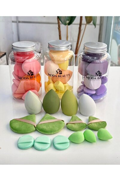 MODA BEAUTY MAKYAJ TEMİZLEME SÜNGERLERİ RENKLİ KUTU İÇİNDE 14 AD VARDIR
