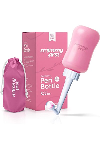Mommy First ® Peri Bottle for Postpartum Care | Upside Down Bidet Bottle | Baby Pink 12.2 OZ