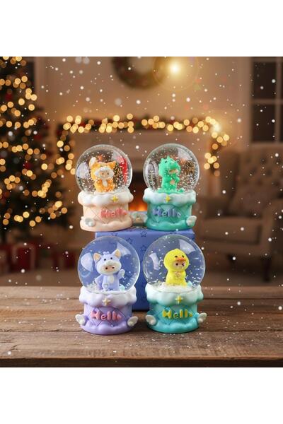 Gift Moda Mini Işıklı Kostümlü Karakter Kar Küresi