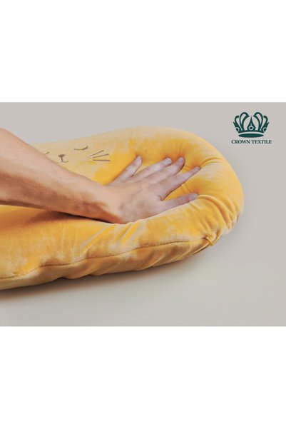 Crown Textile وسادة أطفال ميموري فوم لطيفة، مصنوعة من قماش ناعم مريح بملمس مخملي، توفر راحة مثالية لرأس الطفل