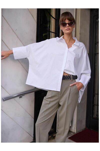 Coral قميص بوبلين 4986 أبيض