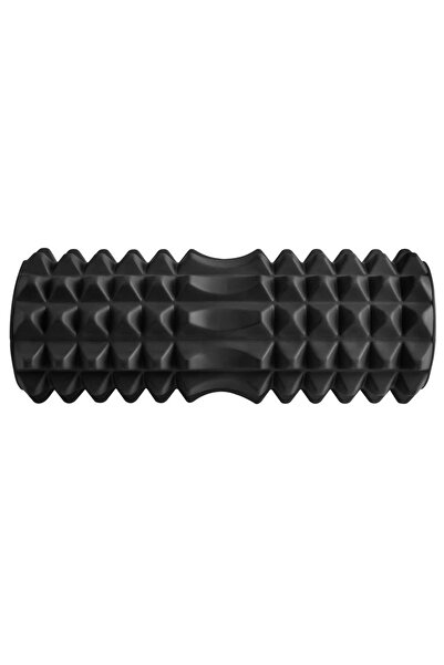 zola Yoga and massage roller, protruding stripes, black, 33x14 cm, black
