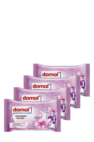 DOMOL Kurutma Makinesi Mendili Çiçek Rüyası 25'li (4 Adet)