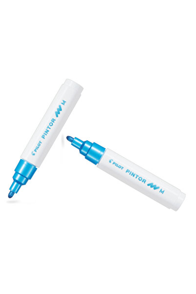 Pilot Pintor (m) Round Tip Metallic Blue (Two Pieces)