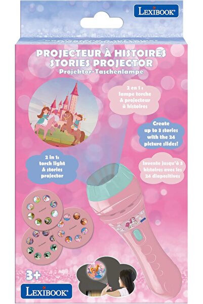 LEXIBOOK Unicorn Story Projector & Flashlight - 3 Discs, 24 Images (LTC050UNI)