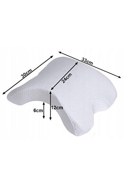 zola Orthopedic pillow with hand rest, memory foam, washable and removable cover, 33x30x12 cm