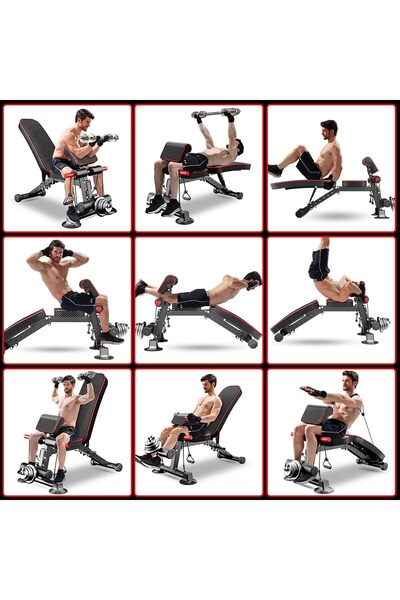 K KiNGKANG Adjustable Weight Bench for Full-Body Workouts (Foldable, Flat/Decline/Incline)