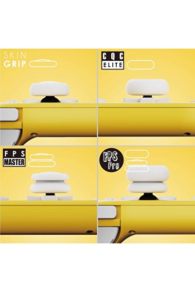 Skull & Co. Skin, CQC & FPS Thumb Grip Set for Nintendo Switch Lite - Lite Grey, 3 Pairs (6 pcs)