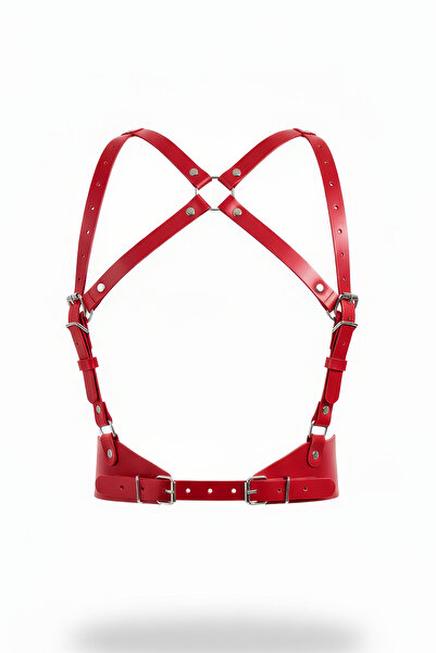 Angels Passion Curea roșie pentru femei, curea pentru corp, reglabilă, cu bre...