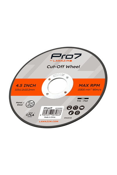 Lawazim Pro7 Cutting Disc 4.5 Inch - 5 Piece Metal Cut-Off Wheel 115x1.2mm for Steel and Inox