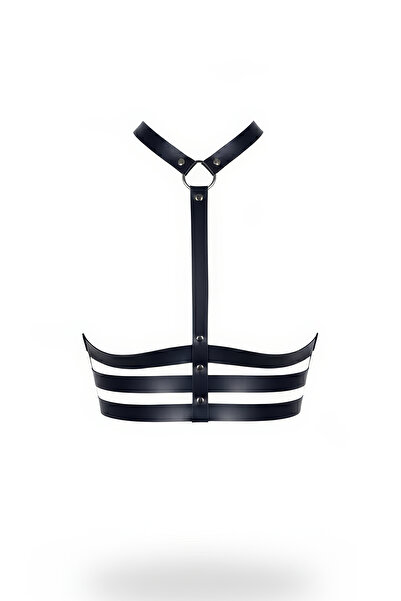 Angels Passion Curea neagră pentru femei, cu cataramă cu inel O, cu mai multe...