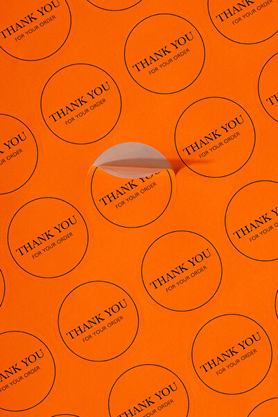 Miligram Paper ملصق شكرًا لك مزين بالزهور 100 قطعة