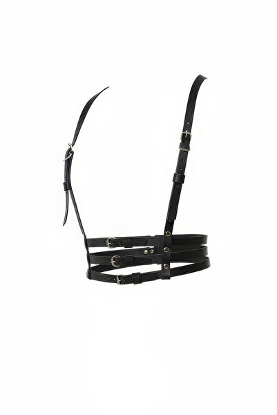 Angels Passion Curea neagră pentru femei, cu curea pentru corp, cu curea pent...