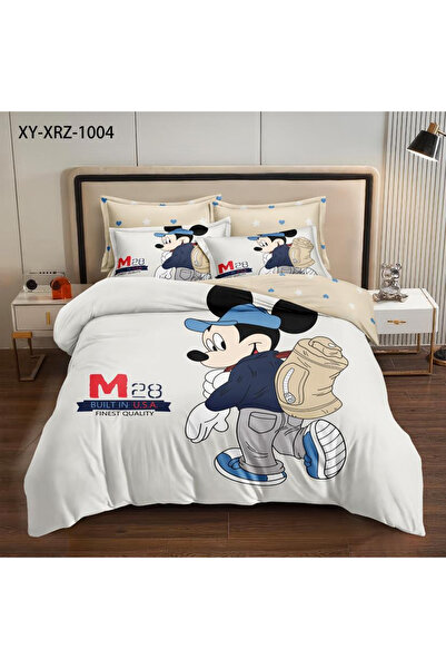 FIONNA.RO Lenjerie Din Bumbac Tip Finet Premium Pentru Copii - Mickey Mouse