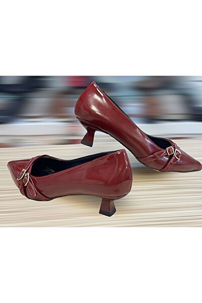 KAFKASLAR AYAKKABI 3 cm Stiletto Heels with Buckle Detail for Daily Evening Wear Stiletto Women's Shoes