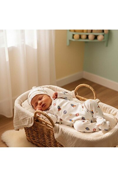 Genel Markalar Bebek 2'li Tulum Set | Uzay Desenli | Yenidoğan & Bebek Giyim