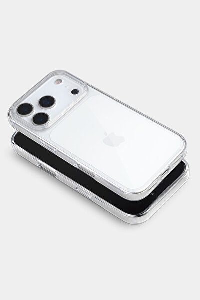 mooodcase iPhone 17 Pro Compatible Transparent Silicone Case - Shock-Absorbing Flexible Protective Clear Cover