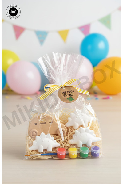 Mikido Box Ahşap Oyuncak | Taş Obje | Boyama Seti | Doğum Günü Hediyeliği