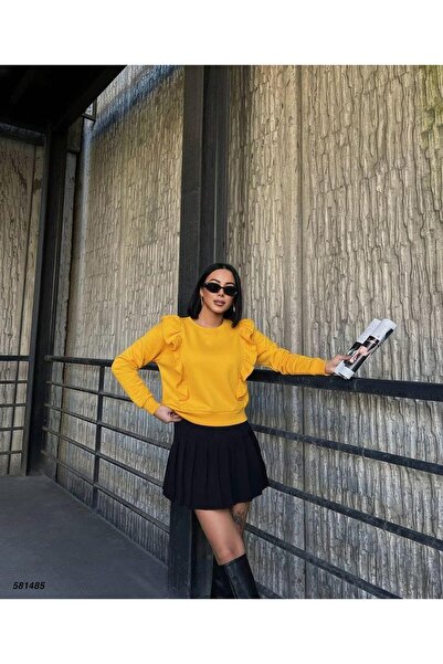 Modafeminen Üc İplik Sweat 581485 Yellow