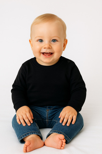 GizaKids 100% Cotton Long Sleeve Seasonal Boys Girls Unisex Baby Kids T-Shirt Badi