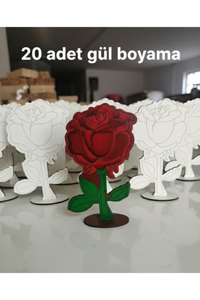 TOTTERİQ لوحة زهور خشبية 20 قطعة لنشاطات رياض الأطفال والحضانة والمدرسة الصيفية