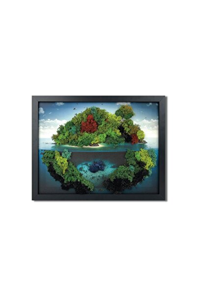 4Decor Tablou canvas cu licheni, Underwater World, 35x45 cm, MH0013